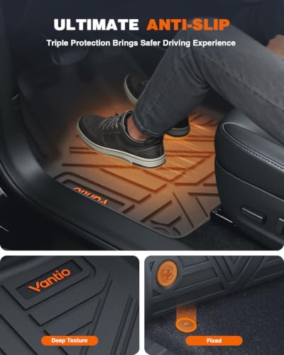 Image of Floor Mats & Cargo Liner for Ford Escape 2020-2025 2026 | Custom Fit TPE All Weather Floor Liners, Waterproof Heavy Duty Car Mats Full Set, Not Compatible with Hybrid Models