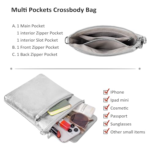 Image of befen Genuine Leather Crossbody Purses for Women Travel Cross Body Bags Lightweight with Adjustable Shoulder Strap