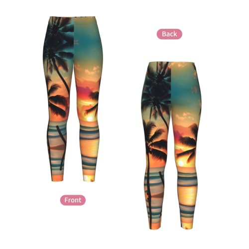 Leggings de compresión de palmeras ideales para tus rutinas de fitness diario 4