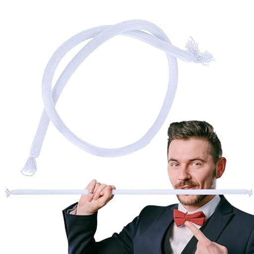 higyee Cuerda para Trucos De Magia - Trucos De Magia Cuerda Blanda A Rígida | Trucos Flexibles De Comedia, Primeros Planos, Ilusiones Callejeras para Trucos De Comedia para Principiantes (Bla-nco) | Ya disponible en tu tienda friki favorita! En mundofriki.es!