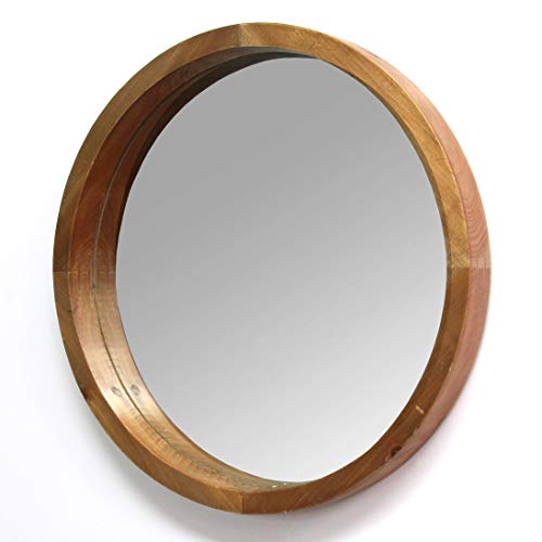 Stratton Home Decor Maddie Wood Mirror, Light Natural Wood, 20.00 W X 2.25 D X 20.00 H (S13562) #TOP1
