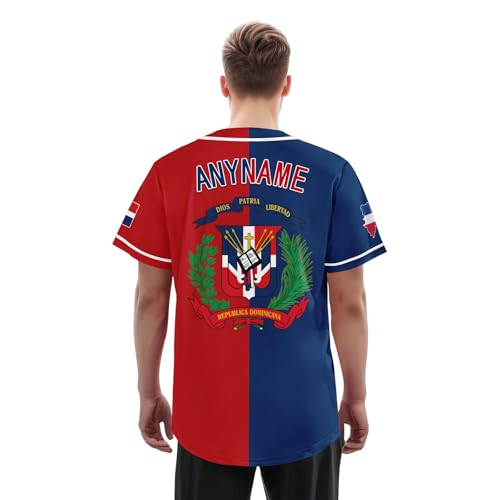 Camiseta personalizada de béisbol República Dominicana para hombres y mujeres, con nombre y número impresos/cosidos, camiseta de orgullo Dominicana, camiseta heritage miniatura 7