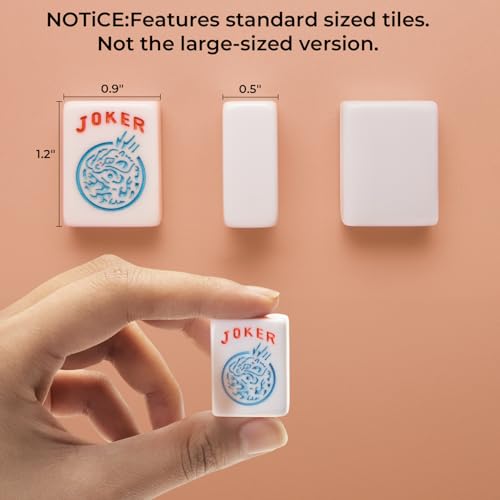 XELPHONIX American Mahjong Tile Set with 166 Soft-White 1.2 x 0.9 x 0.5 Inch Tiles, Easy-to-Read Engraving for Relaxed Game Nights XELPHONIX American Mahjong Tile Set with 166 Soft-White 1.2 x 0.9 x 0.5 Inch Tiles, Easy-to-Read Engraving for Relaxed Game Nights - Image 5