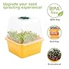 Microgreen Growing Trays, 5" x 5" Sprouting Tray with Humidity Dome, 1.2 mm Small Mesh Holes, BPA Free, Sprouter Kit for Growing Mirco Seeds, Like Broccoli, Alfalfa, Radish, Clover - 4 Pack | Colorful #1