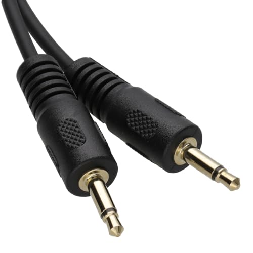 kenable Mono 3.5mm Jack Plug to Mono 3.5mm Jack Plug Cable Lead 2m Gold