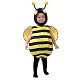 Spooktacular Creations Halloween Baby Bumble Bee Costume, Flannel Bee Cosplay for Toddler, Kids Animal Theme, Halloween Dress Up Party (12-18 Months)