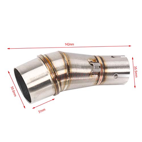 Kajimotor 51Mm Slip On 2'' Motorcycle Exhaust System Dual Outlet Muffler Mid Pipe For Kawasaki Ninja 250 Ninja 250R Ex250 2008-2012 Z250 Z300 2008-2017 For Kawasaki Ex300 Ninja300 2013 14 2015-2017 #TOP6