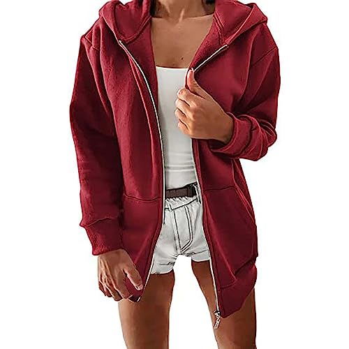 Veste à glissière en métal pour femmes style sport et loisirs avec intérieur polaire épais XL
