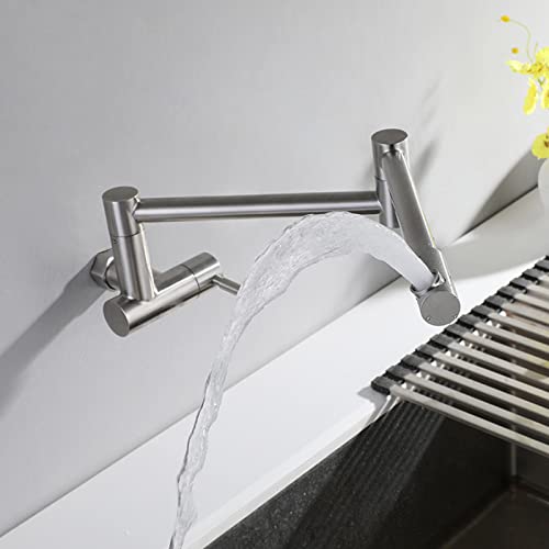 Grifo de llenado ollas de cocina montaje en pared acero inoxidable 304 un solo orificio 5