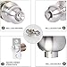 Door Knob with Lock Bedroom - Keyed Entry Door Knob Lock Interior and Exterior Bathroom,Stainless Steel Privacy Locking Door Knob Round Ball Door Lock Brushed Nickel(Silver)