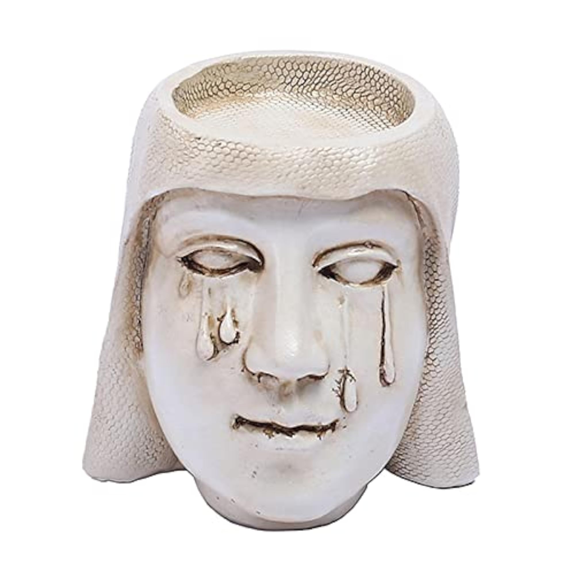 Virgin Mary Resin Statue Candlestick