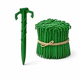 Ecoduty 100 ct. Contractor Grade 4 Inch Biodegradable Stakes, Sod staples For Securing Weed Fabric, Landscape Fabric, Netting, and Blanket