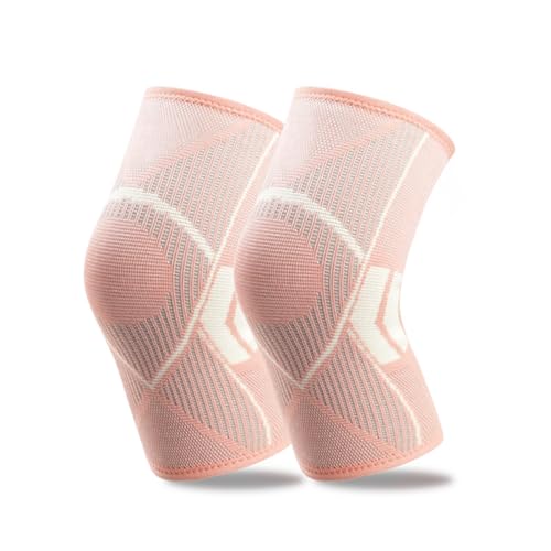 NuCamper Lot de 2 Genouillère Pour Homme et Femme, Genouillères de Compression, Genouillère Sport, Respirant Antidérapant, Pour Déchirure Du Ménisque, Arthrite, ACL, Course, Entraînement, Basketball