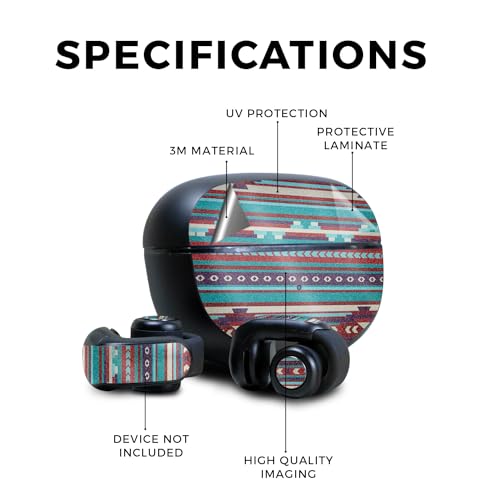 Image of Glossy Glitter Skin Compatible with Bose Ultra Open Earbuds - Southwest Stripes - Premium 3M Vinyl Protective Wrap Decal Cover - Easy to Apply | Crafted in The USA by MightySkins