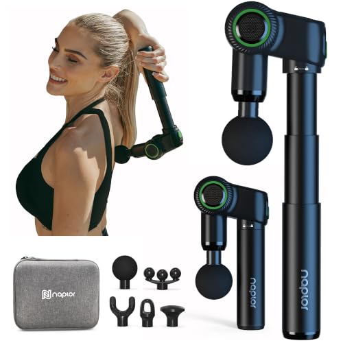Naplor 3-in-1 Foldable Massage Gun Deep Tissue with Extension Handle
