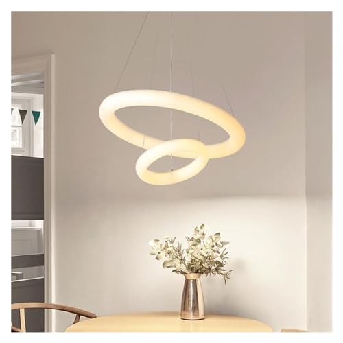 Plafonnier Danemark LED à 2 anneaux suspension géométrique à intensité variable 19.6"