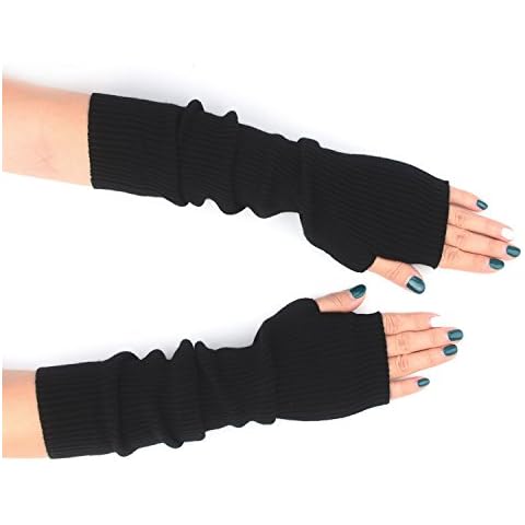 F Flammi Cashmere Arm Warmer Gloves Cover