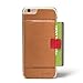 Distil Union Wally Stick-On Premium Leather Cell Phone Slim Wallet, Credit Card Holder for iPhone 6/6s (Cowboy Brown)