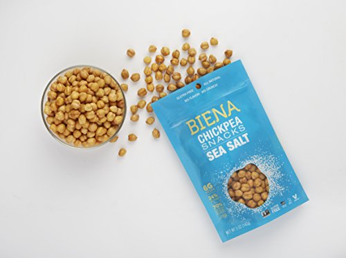 Biena Chickpea Snacks, Sea Salt | Gluten Free | Vegan | Dairy Free | Plant Based Protein (Single 5 Oz. Bag) #TOP3