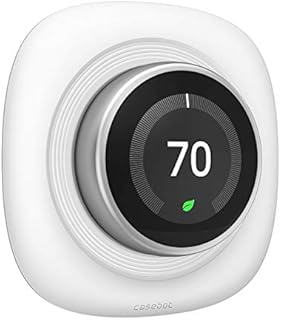 Fintie Wall Plate Cover for Google Nest Learning Thermostat 3rd 2nd 1st Generation Fingerprint Resistant Bracket Mount [ Not Compatible with Nest E and Nest Thermostat 2020] (White)