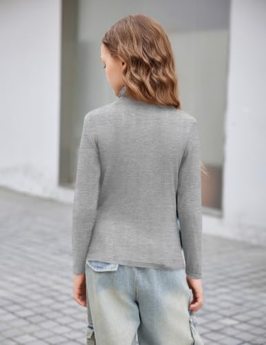 Image of Arshiner Girls Turtleneck Sweater Kids Long Sleeve Knit Pullover Tops