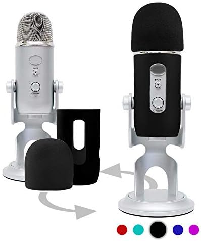 YOUSHARES Microphone Windscreen Foam- Mic Cover Pop Filter Windshield &Protector for Blue Yeti Yeti Pro Condenser Microphones (Black) - Image 5
