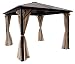 Produktbild Garten Pavillon MONTREAL 3x3 Meter aus Aluminium, Dach PC Kunststoffplatten