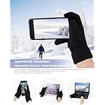 Womens Winter Knit Warm Hat Beanie Long Scarf Touch Screen Gloves Set Skull Caps Neck Scarves for Women - Image 3