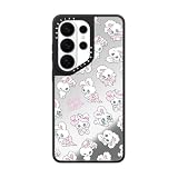 CASETiFY ミラー for Samsung Galaxy S26 Ultra ケース [鏡面(スマホカバー) / MagSafe対応/指紋防止] - Ribbon Bunnies - シルバー (ブラックバンパー)