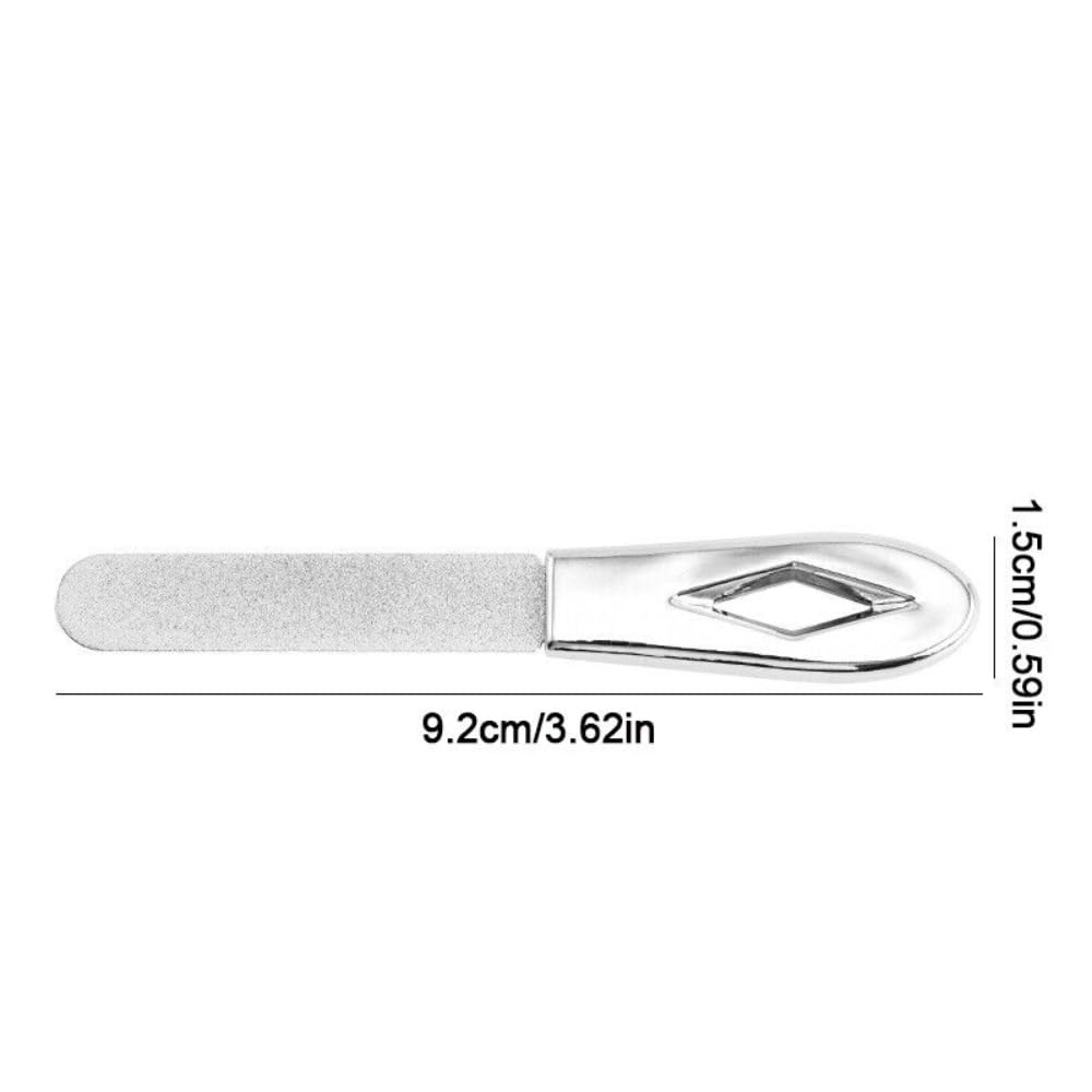 Tooth Sandpaper Stick Stainless Steel Portable Frosted Surface Teeth File Tooth Grinding Tools Useful(silver)