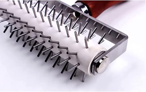 Generic New Dough Docker Spike Roller Wheel Bread Pie Pizza Pasta Pastry Holes Maker,Stainless Steel #TOP5
