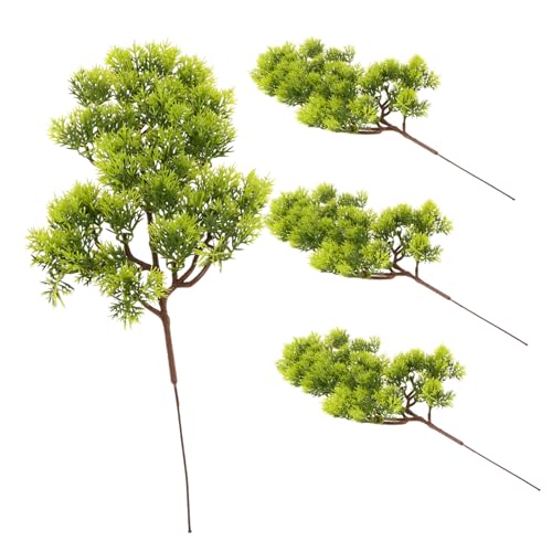 BAZEITFLOW 4 Piezas Ramas Artificiales de Pino Decorativas Follaje Falso para Centros de Mesa Arreglos Versátiles para Interior y Exterior sin