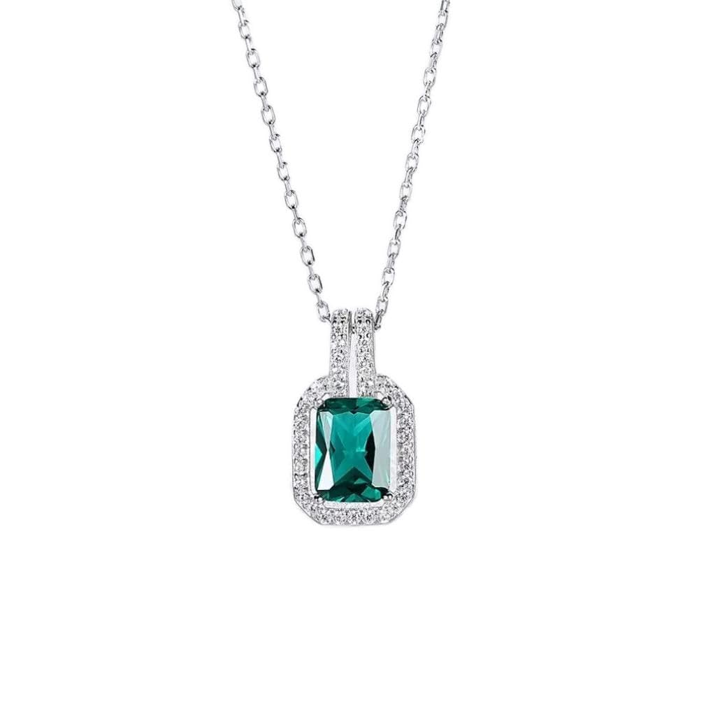Naszyjnik z kamieniami szlachetnymi dla kobiet randki ślubne 925 Sterling Silver Link Chain Jewelry