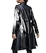 Gudasuo Faux Leather Jacket Women Trench Coat Long Loose Button Lined Jacket Open Front Motorcycle Coat with Belt(0025, B, XL)