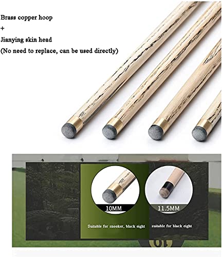 Taco de billar de madera sólida 57 pulg 4/3 dividido sin pintura miniatura 3