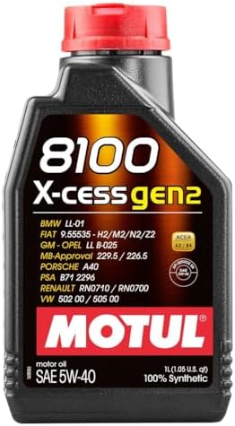 109774 8100 X-Cess Gen2 5W-40 Motor Oil 1-Liter Bottle