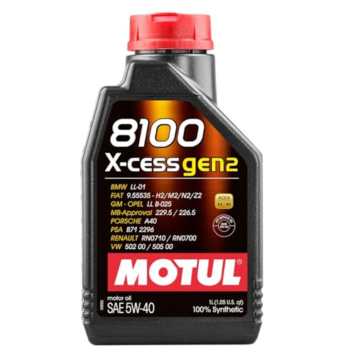 109774 8100 X-Cess Gen2 5W-40 Motor Oil 1-Liter Bottle