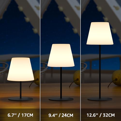 Image of uuffoo 2 Pcs Mini Touch Shower Lamps Waterproof with 2-Step Warm White
