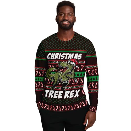 Christmas Tree Rex Dinosaur Sweatshirt, alternative view 1