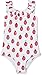 Hatley Ruffle Swimsuits baño, Blanco (Love Bugs 100), 10 años para Niñas