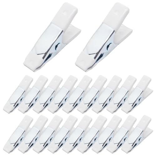 Image of 2 Inch Spring Clamps, Heavy Duty Metal Strong Clips Clamps (20pcs, White)