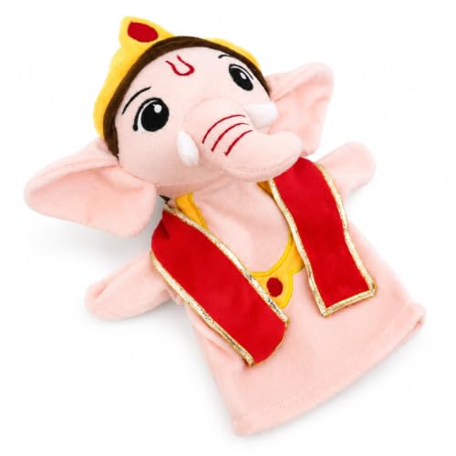 Image of Lord Ganesha Hand Puppet Toy for Kids | Ganpati Storytelling Role Play | Puppet Shows, School Activities, Cultural Events & Festive Play
