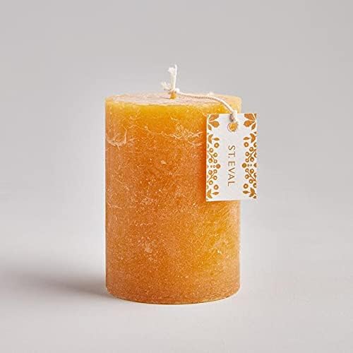 St Eval Candles Folk Range Amber Pillar 3" x 4" Amazon.co.uk