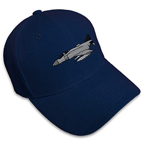 Custom Baseball Cap F-4 Phantom Military Plane Embroidery Airplane Acrylic Dad Hats for Men & Women Navy Design Only