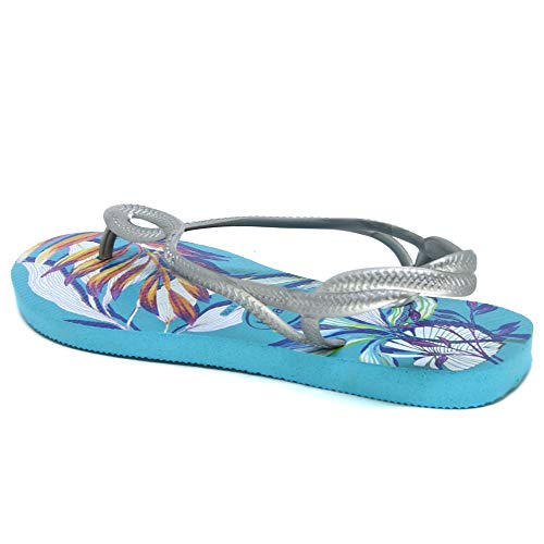 Rasteira Luna Print, Havaianas, Feminino, Azul, 35/36