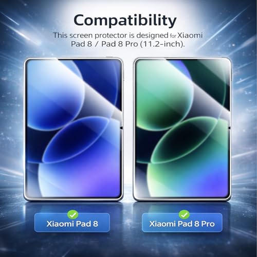 Image of AG Matte Tempered Glass Screen Protector for Xiaomi Pad 8 / Pad 8 Pro | Anti-Glare | 9H Hardness | Silky Smooth Touch [Pack Of 1]