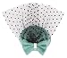 Women's Fascinators Hat Pillbox Hat Cocktail Party Hat with Veil Hair Clip (Green )