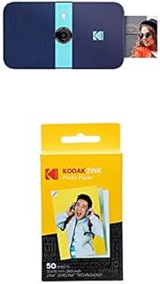 KODAK Smile Instant Print Digital Camera Slide-Open 10MP Camera w/2x3 ZINK Printer, Screen, Fixed Focus, Auto Flash and Photo Editing White/Yellow