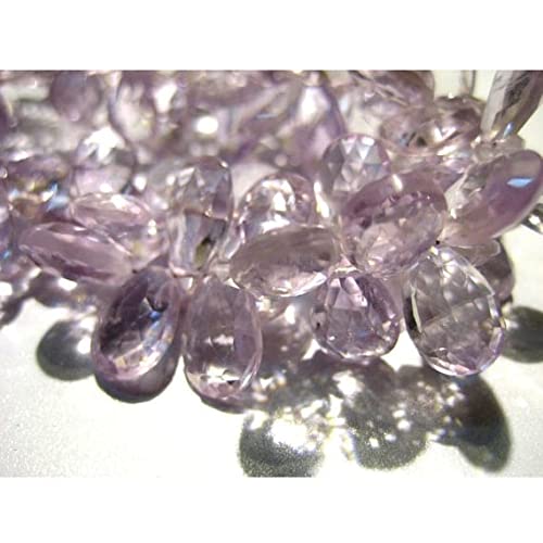 Pink Amethyst poire micro-facettée pour remplacer vos perles ternes