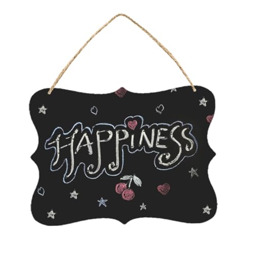 DOITOOL 2pcs Blackboard Decoration Hanging Sign Hanging Chalkboard Signs Black Board Outdoor Chalkboard Chalk Board Wall Decorations Sided Double Garden Blackboard Pendant